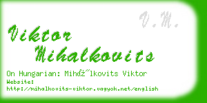 viktor mihalkovits business card